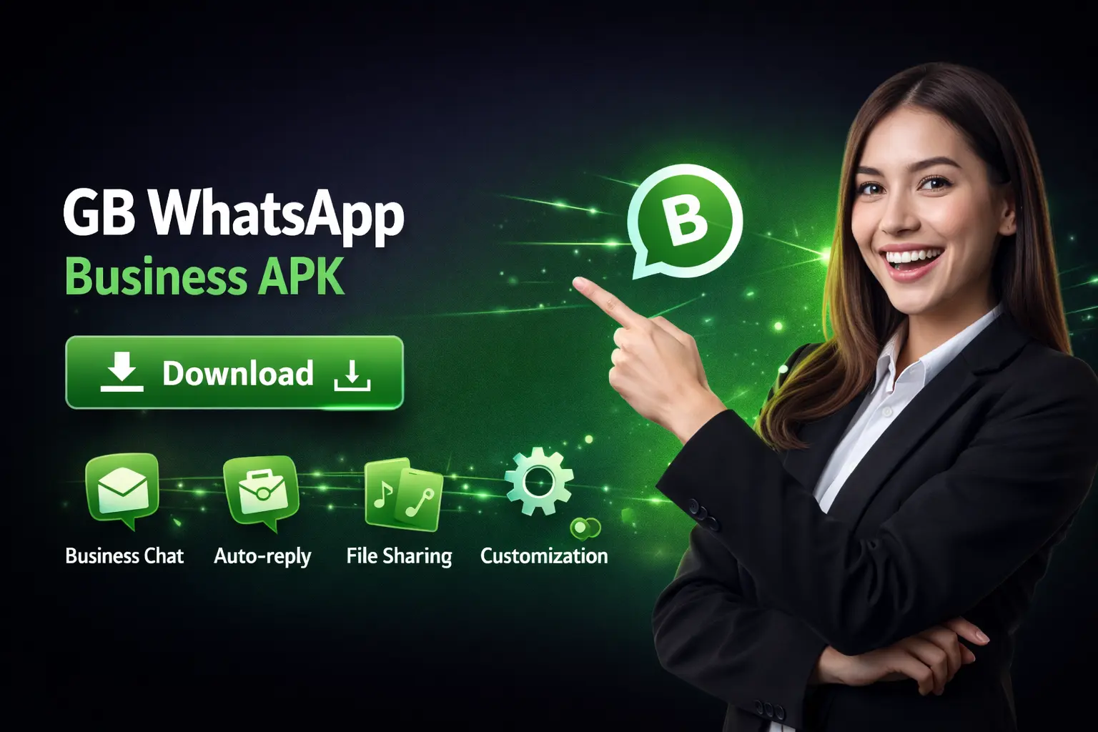 GB WhatsApp Business APK download interface preview